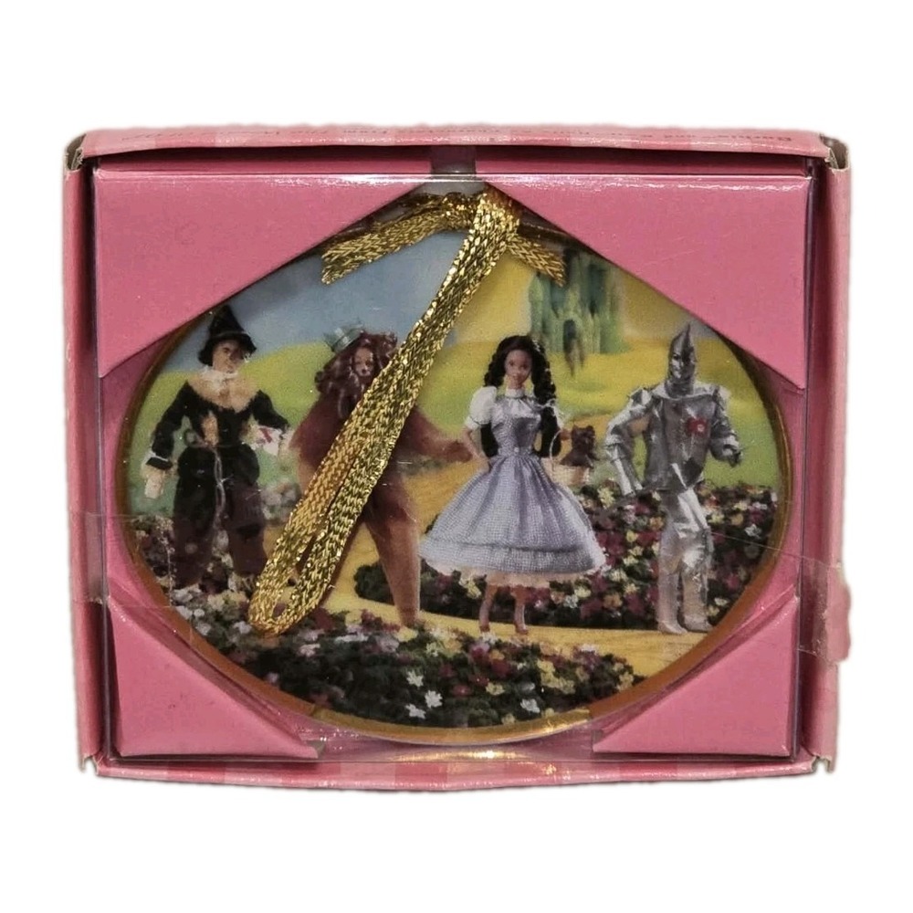1997 Enesco Barbie Ken Wizard of Oz Porcelain Hanging Ornament #310832